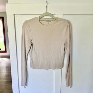 ABERCROMBIE RIBBED BABY TEE LONG SLEEVE
